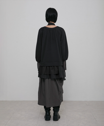 3-Layered Scarf Long Sleeve (Black)