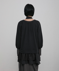 3-Layered Scarf Long Sleeve (Black)