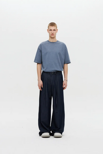 Belted Drape Slacks (Black)