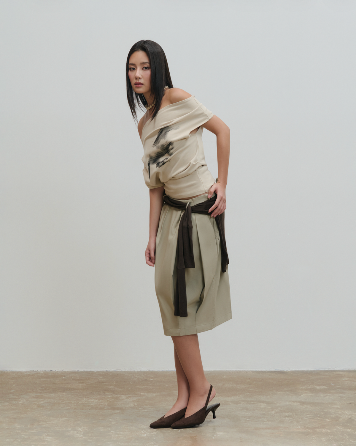 Skirt:03 - Pleated Skirt (Beige)