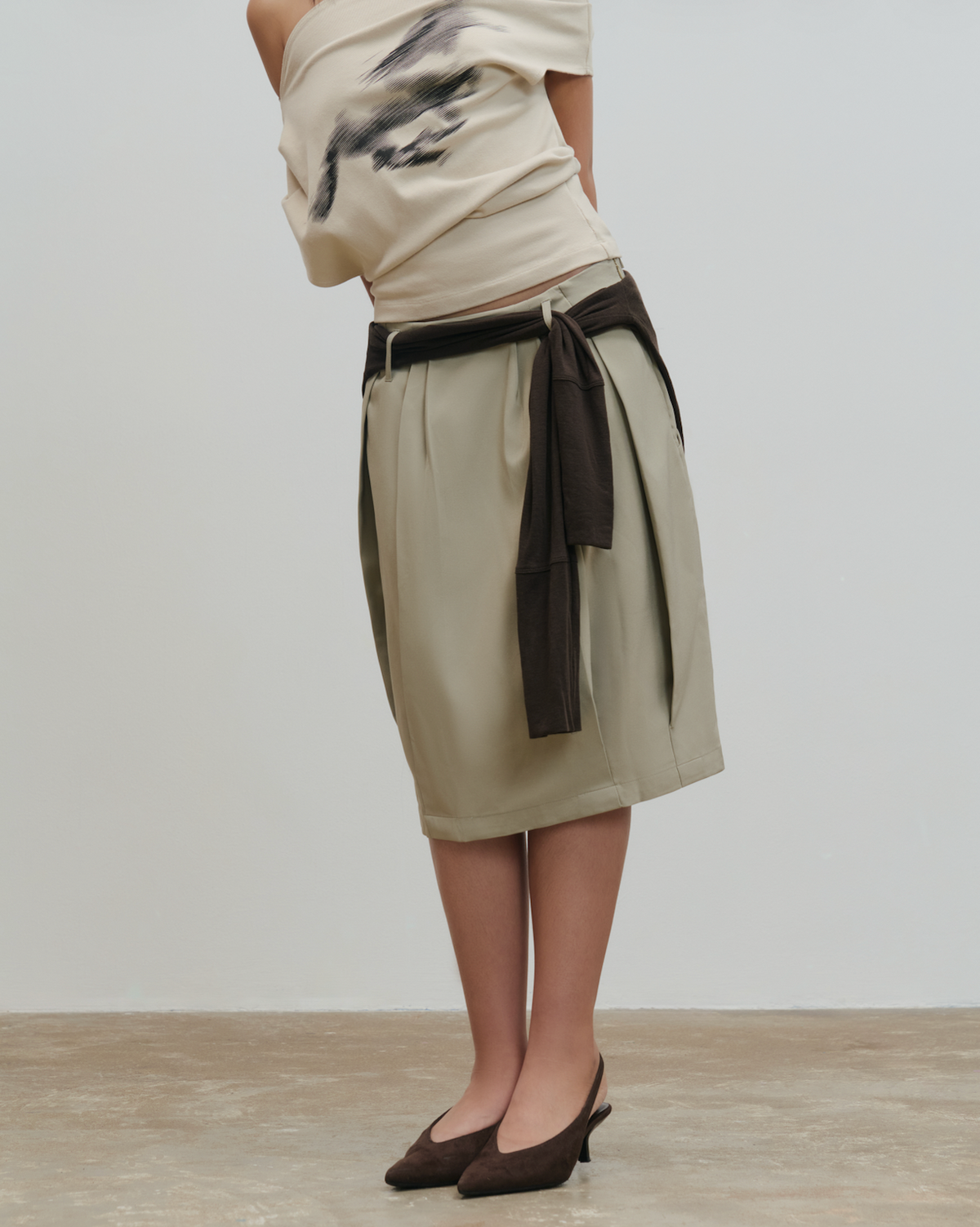 Skirt:03 - Pleated Skirt (Beige)
