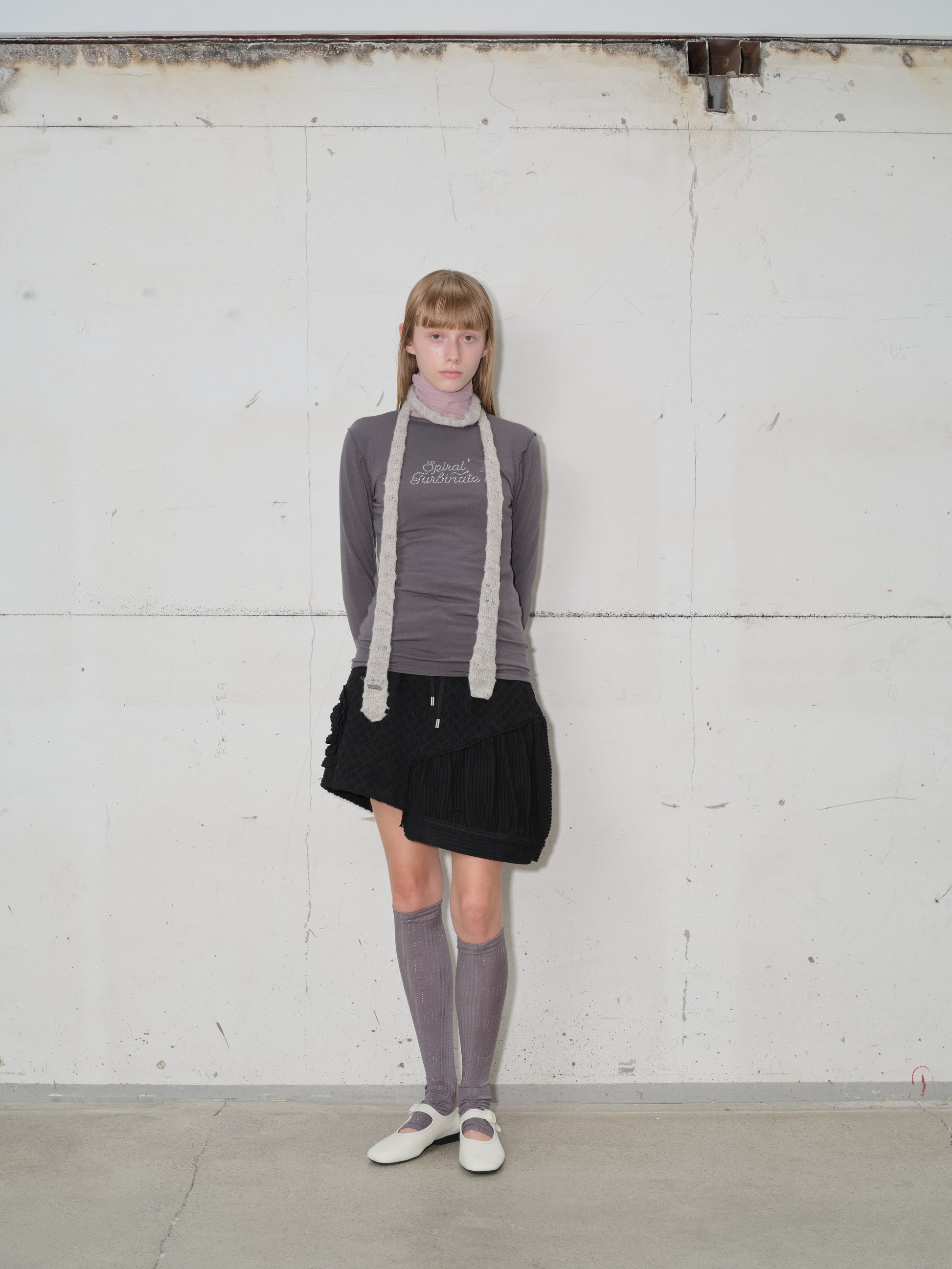 Asymmetry Embroidery Skirt