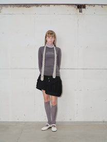 Asymmetry Embroidery Skirt