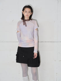 Asymmetry Embroidery Skirt