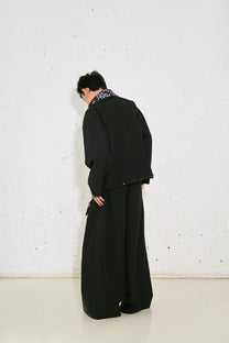 Pleated Eyelet Trousers