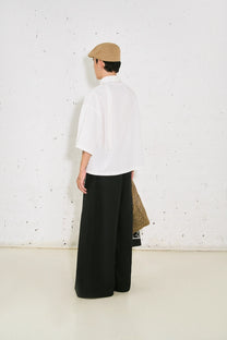 Pleated Eyelet Trousers