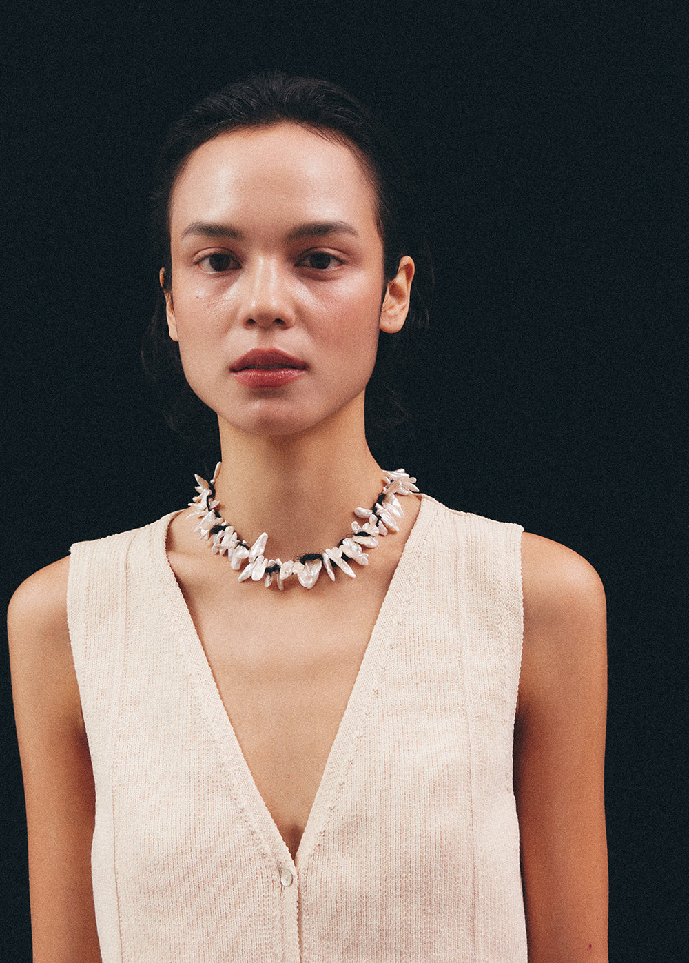 Tooth Thread Pearl Necklace