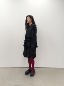 Frilled Hem Collar Top