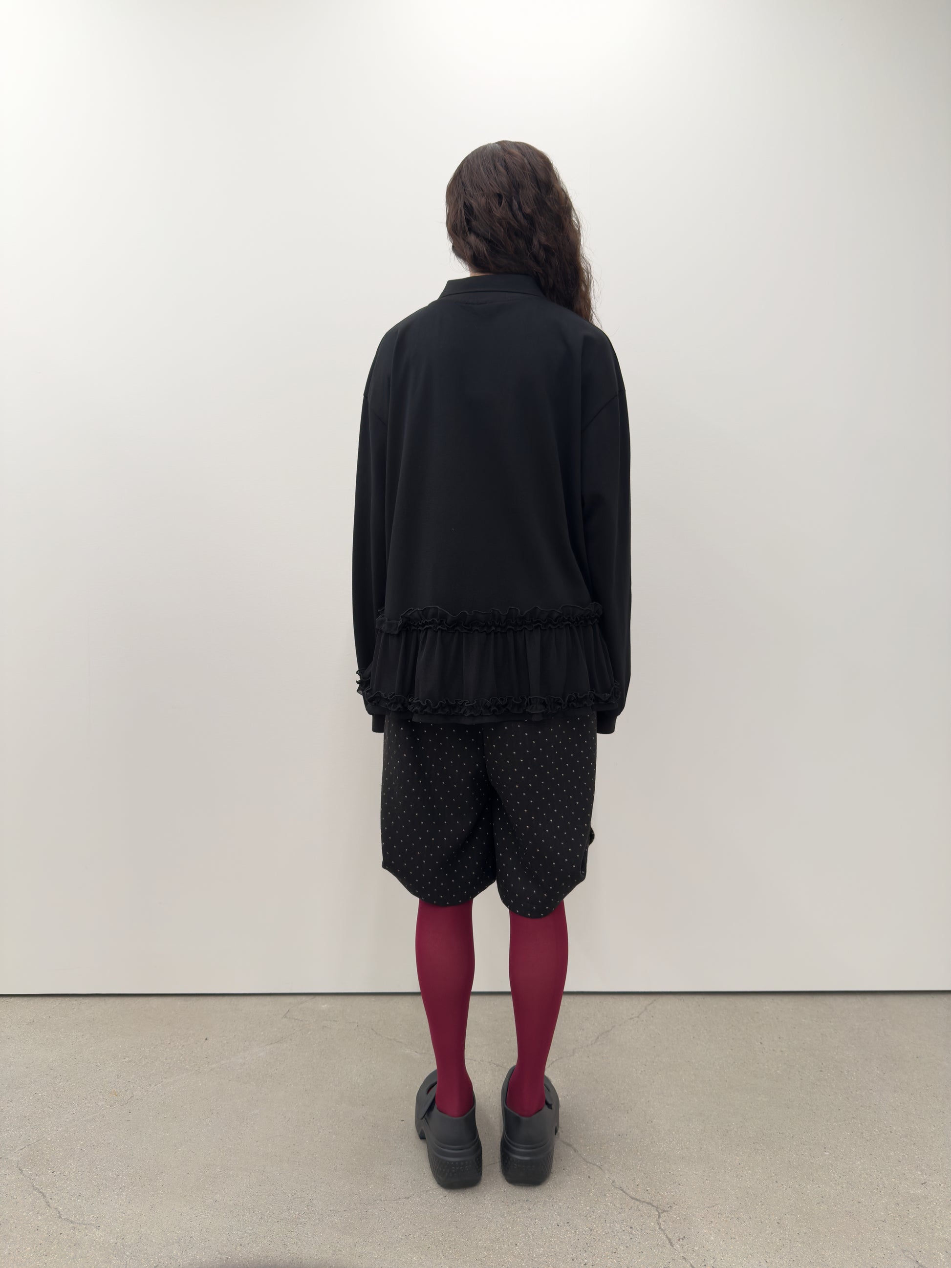 Frilled Hem Collar Top