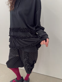 Frilled Hem Collar Top