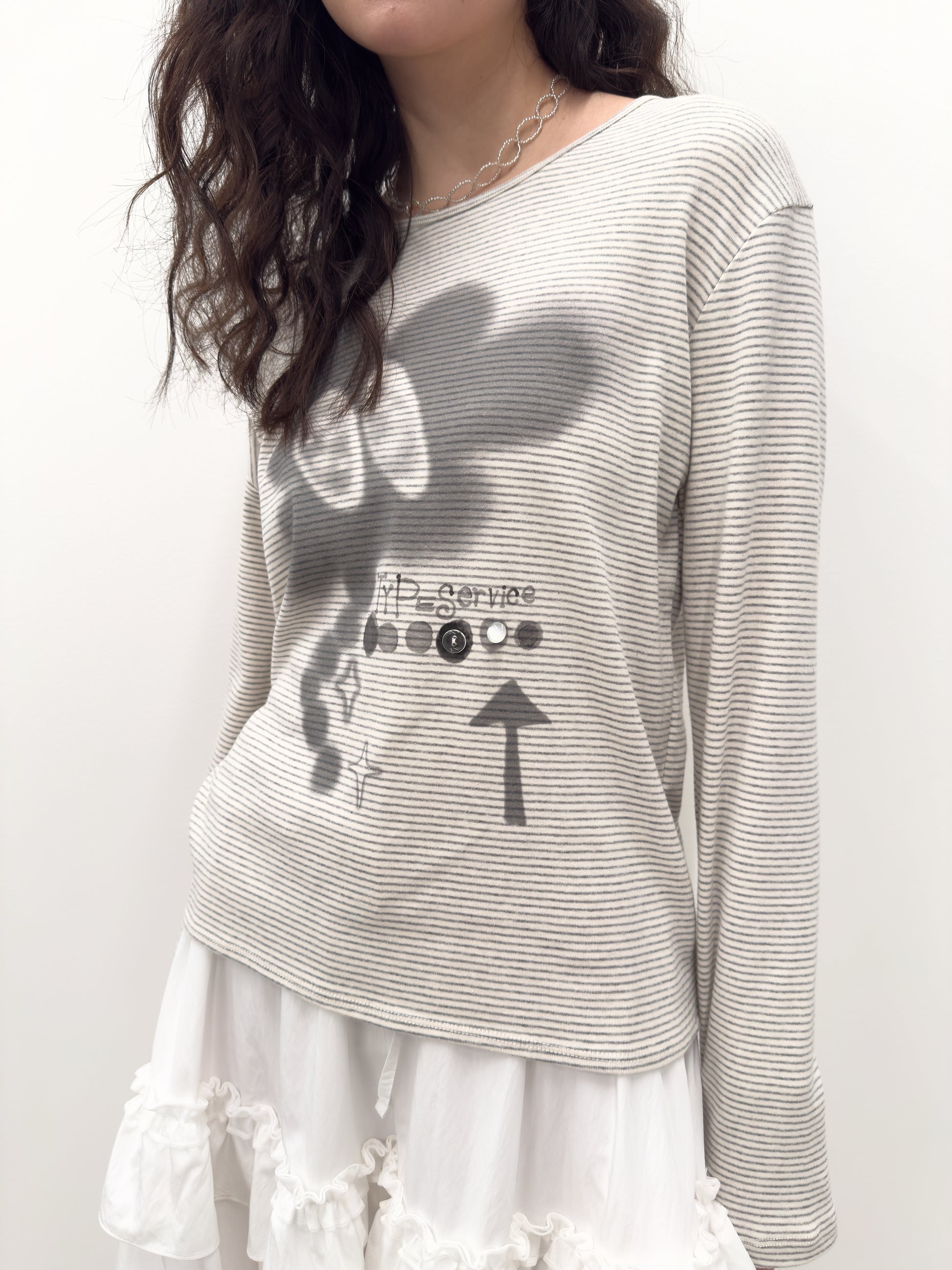 Buttoned Airbrush Top