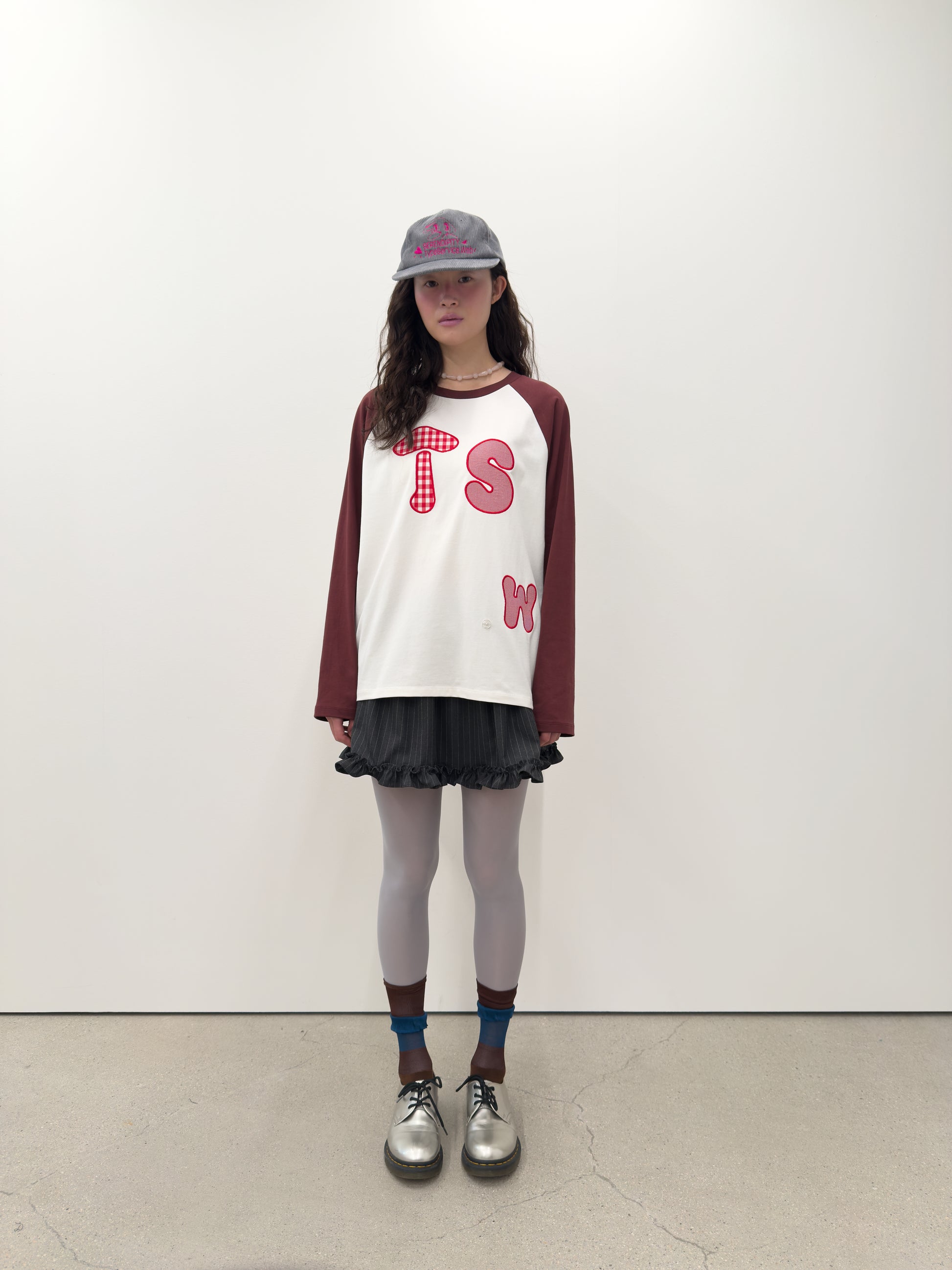 Buttoned Patch Raglan Top