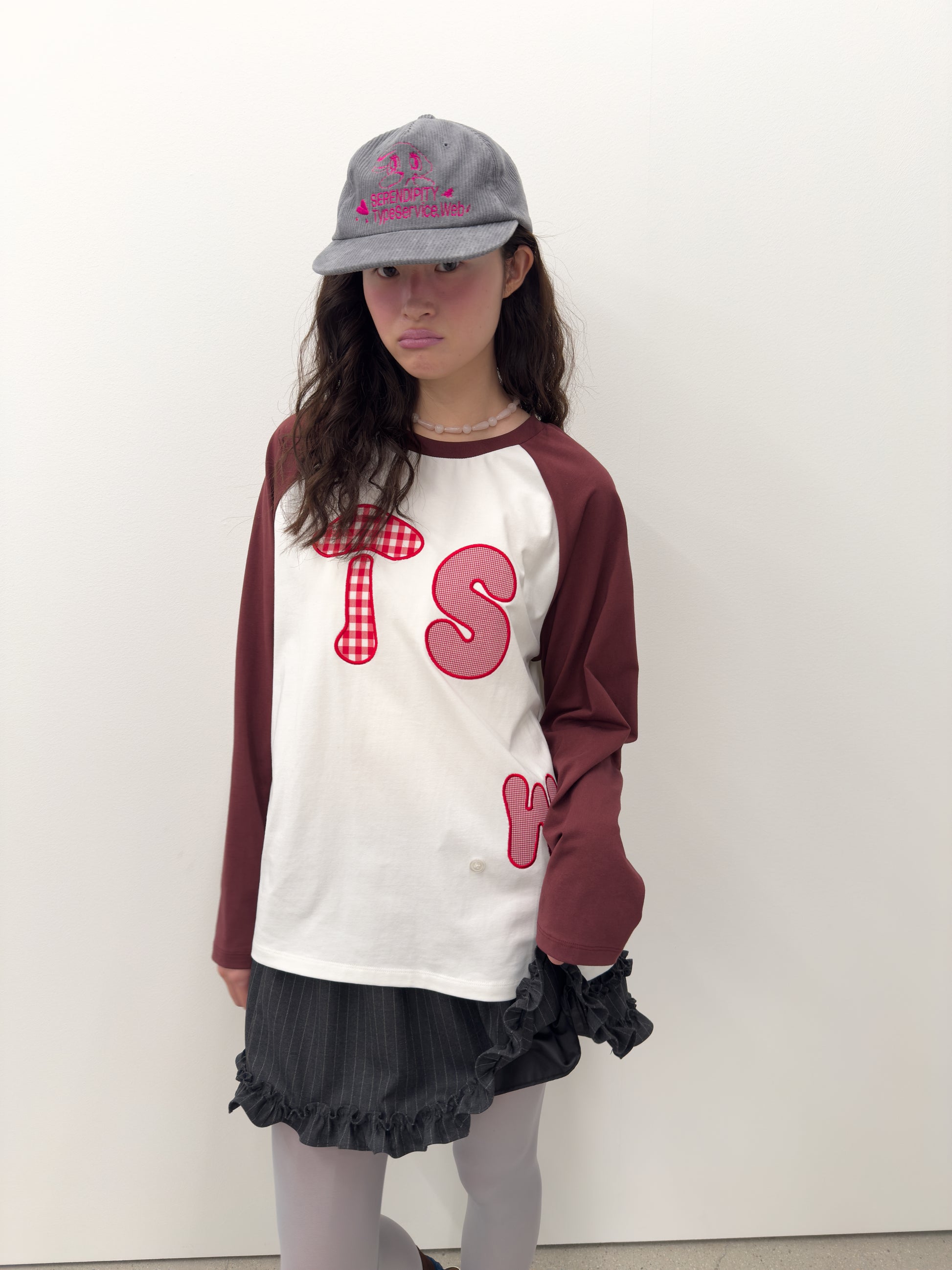 Buttoned Patch Raglan Top
