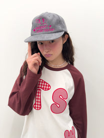 Buttoned Patch Raglan Top