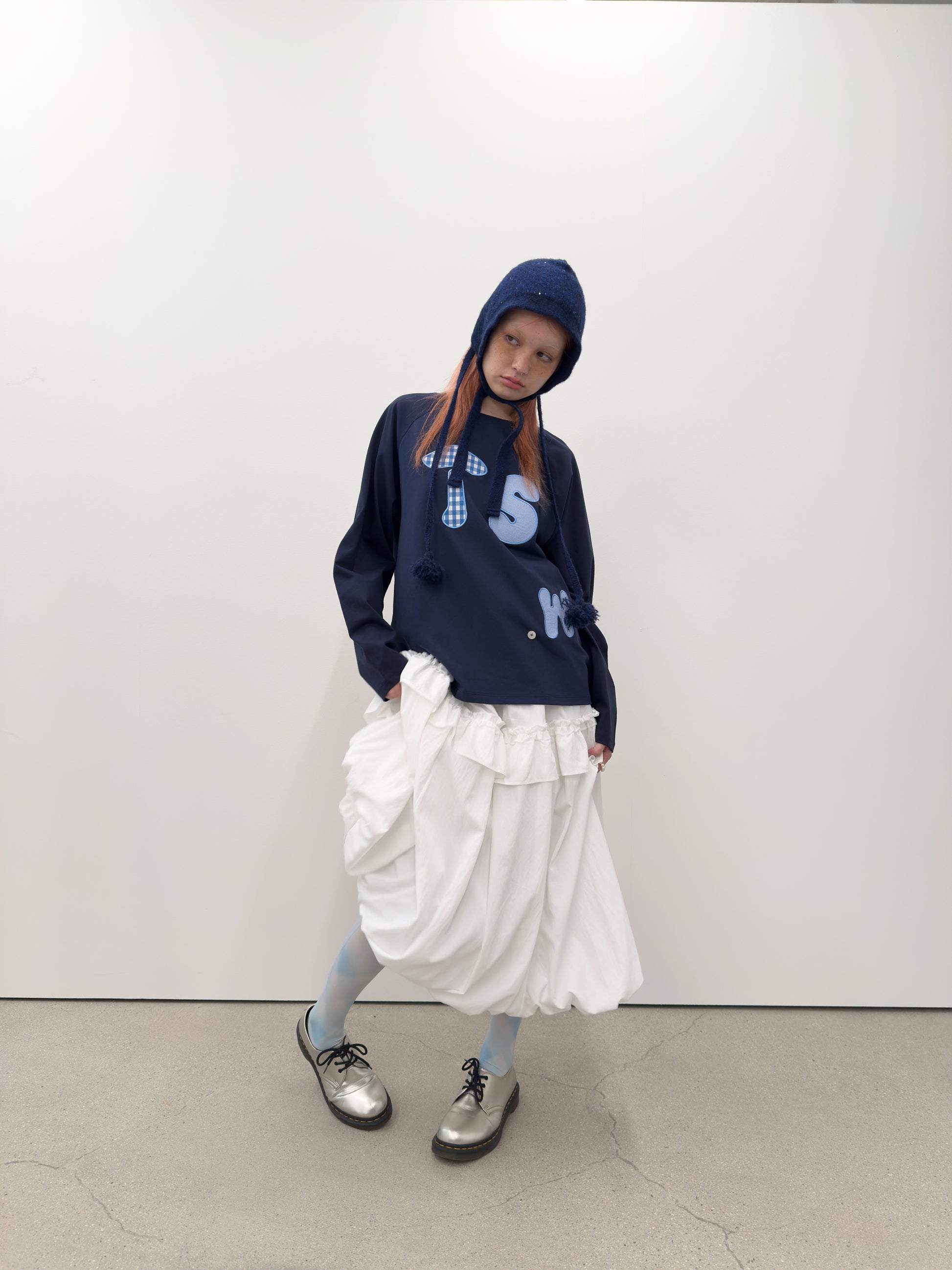 Buttoned Patch Raglan Top