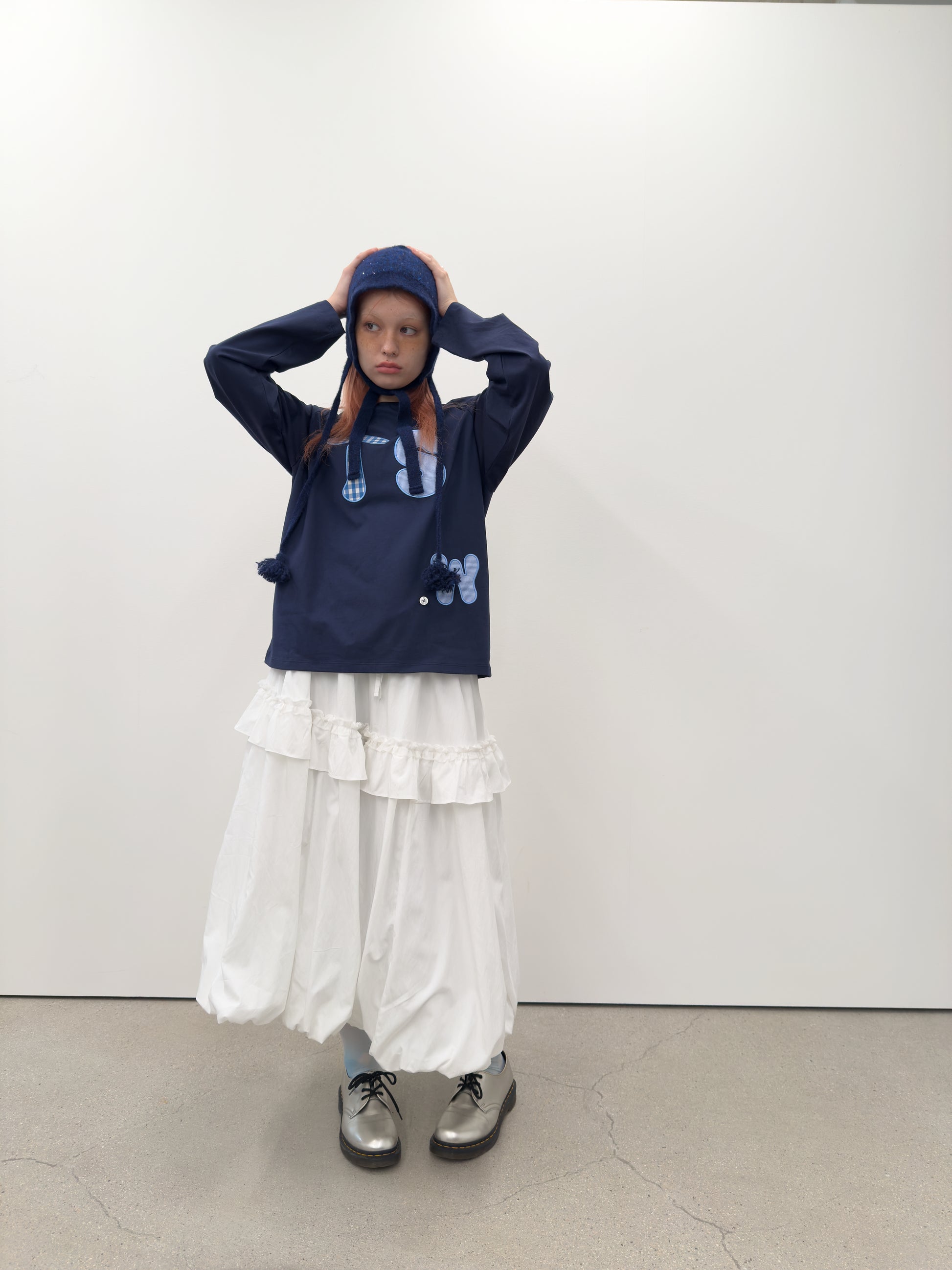 Buttoned Patch Raglan Top