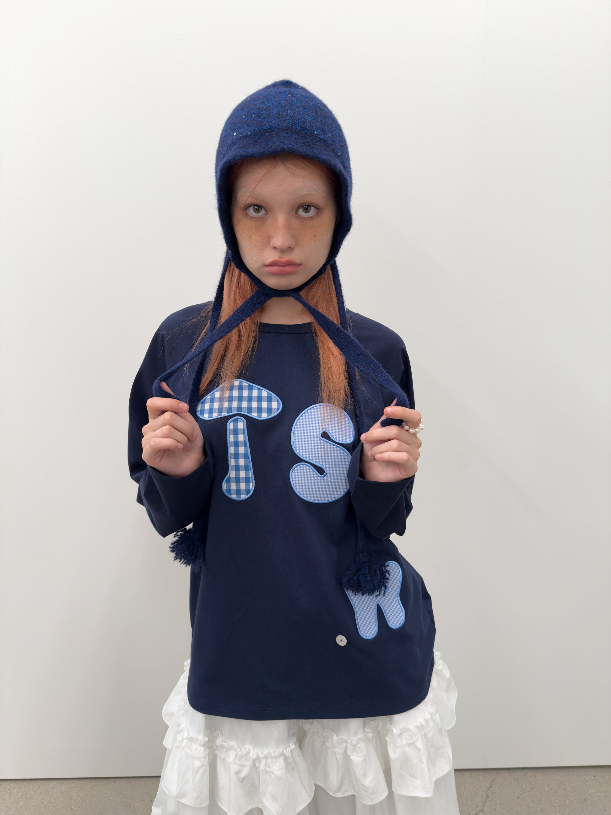 Buttoned Patch Raglan Top