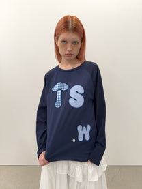 Buttoned Patch Raglan Top