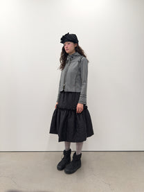 Ruffle Stitch Hoodie Jacket