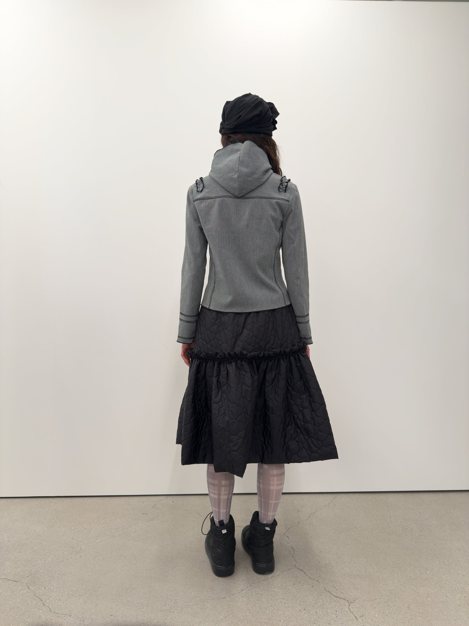 Ruffle Stitch Hoodie Jacket