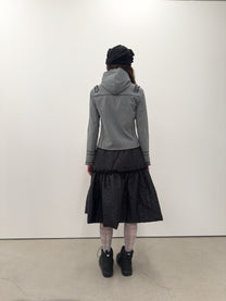 Ruffle Stitch Hoodie Jacket