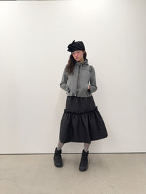 Ruffle Stitch Hoodie Jacket