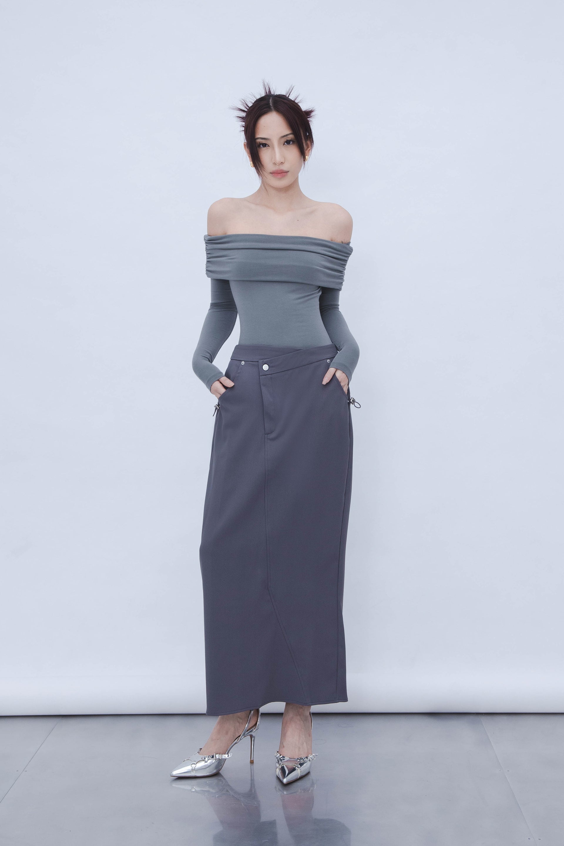 UTILITY SKIRT - GREY