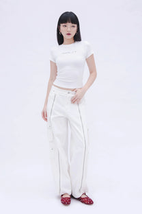 Detachable Cargo Pants (White)