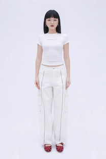 Detachable Cargo Pants (White)