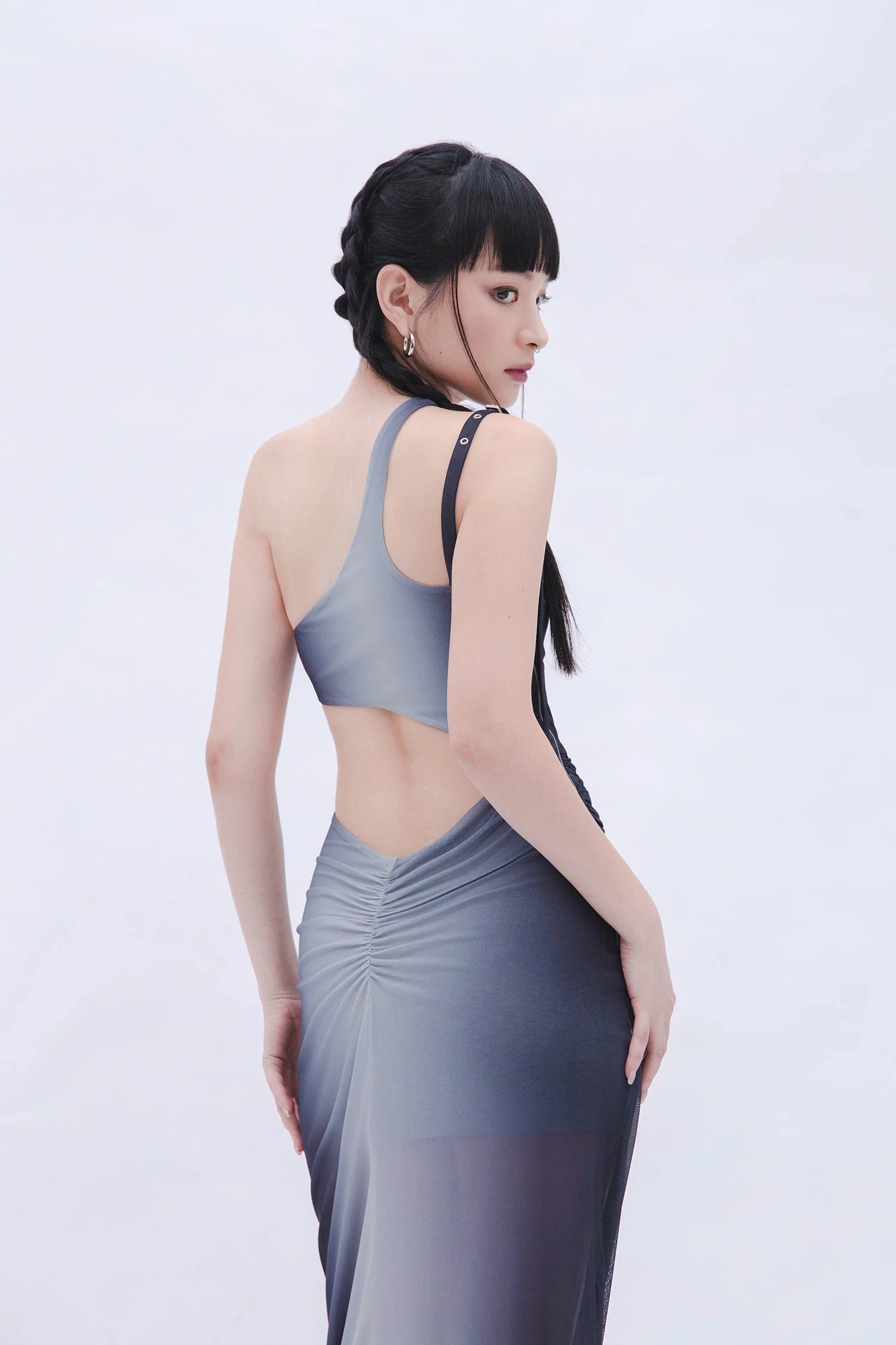 Ombre Dress (Bluish Grey)