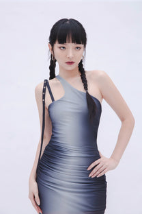 Ombre Dress (Bluish Grey)