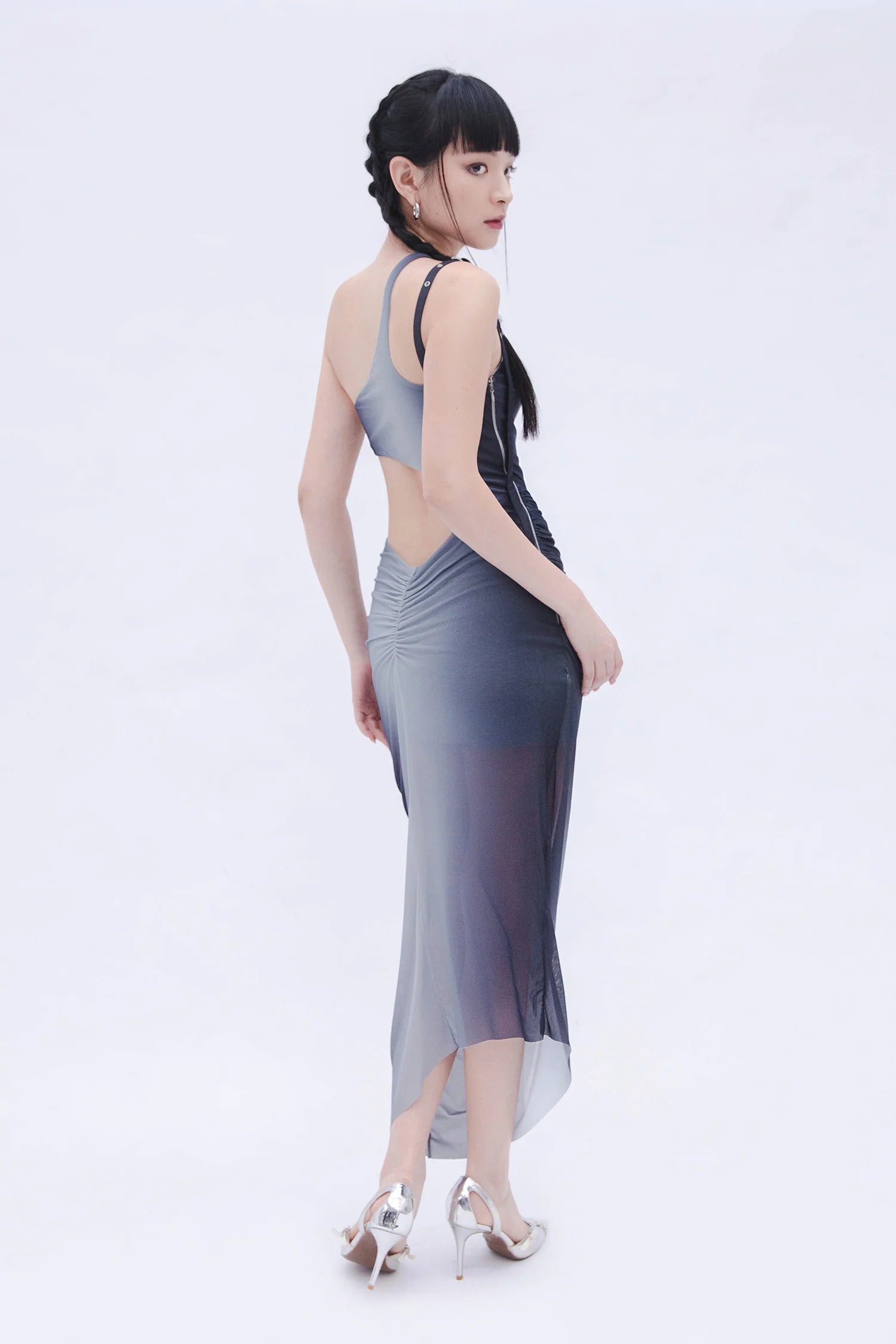 Ombre Dress (Bluish Grey)
