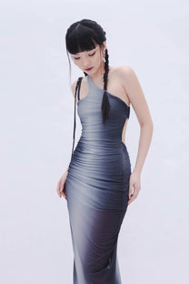 Ombre Dress (Bluish Grey)