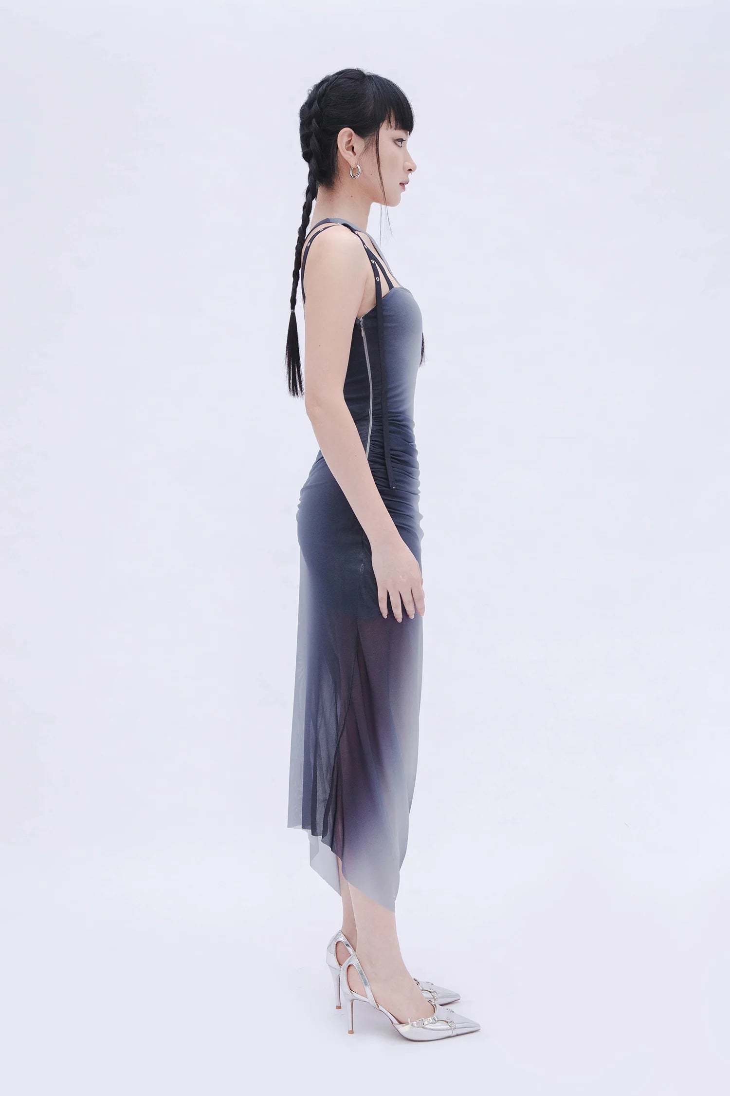 Ombre Dress (Bluish Grey)