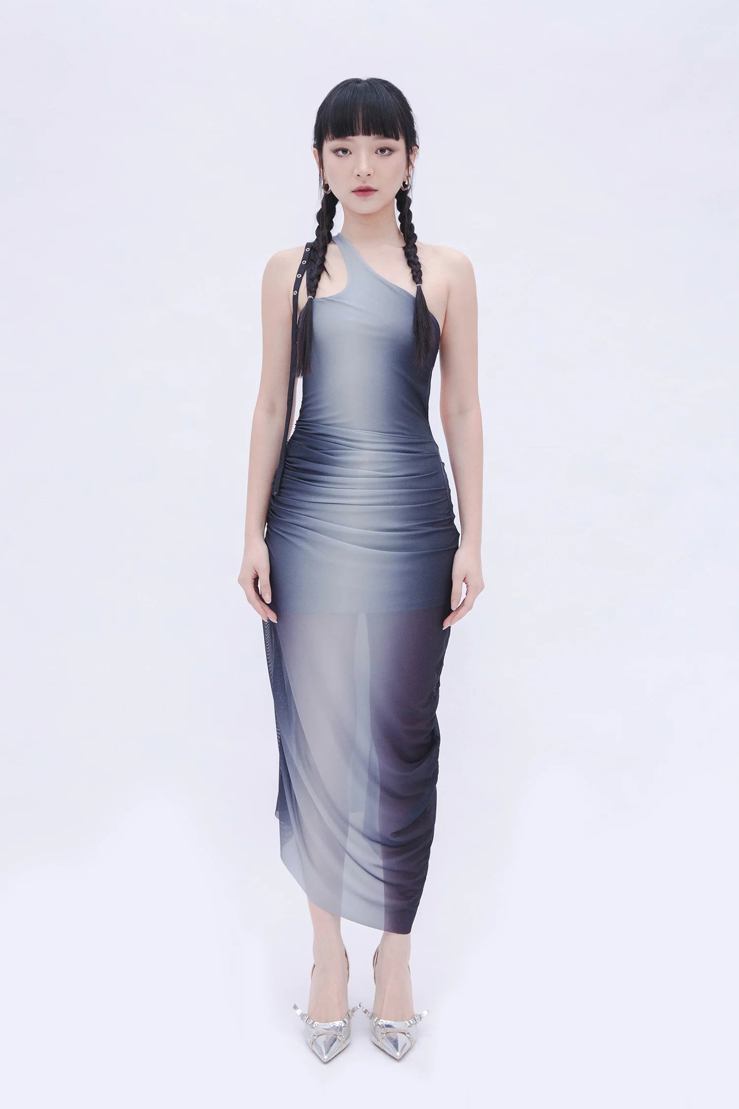 Ombre Dress (Bluish Grey)