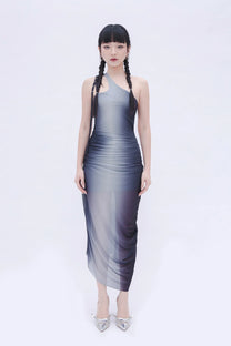 Ombre Dress (Bluish Grey)