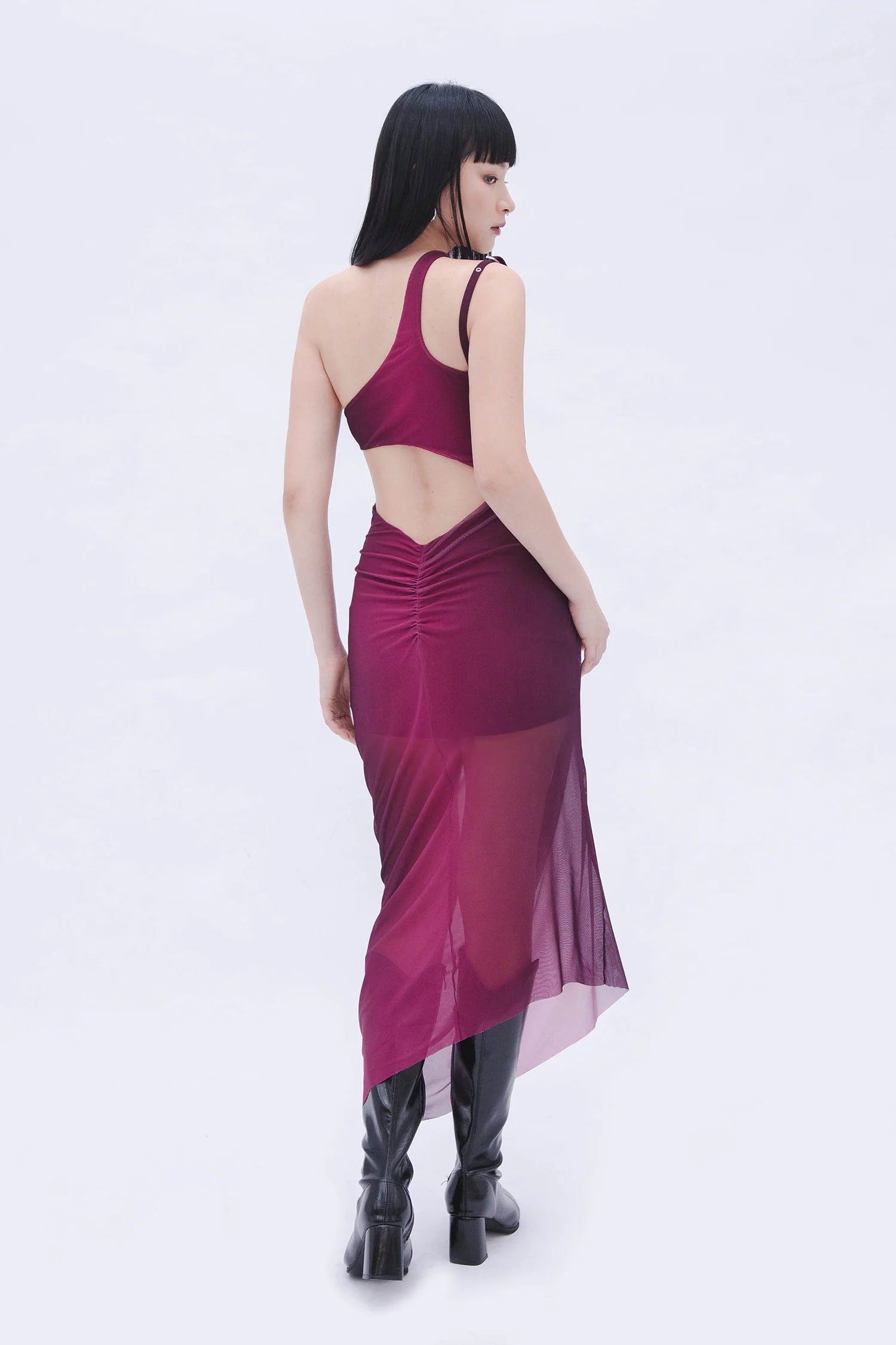 Ombre Dress (Wine)