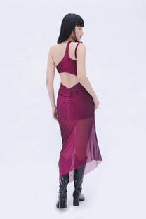 Ombre Dress (Wine)
