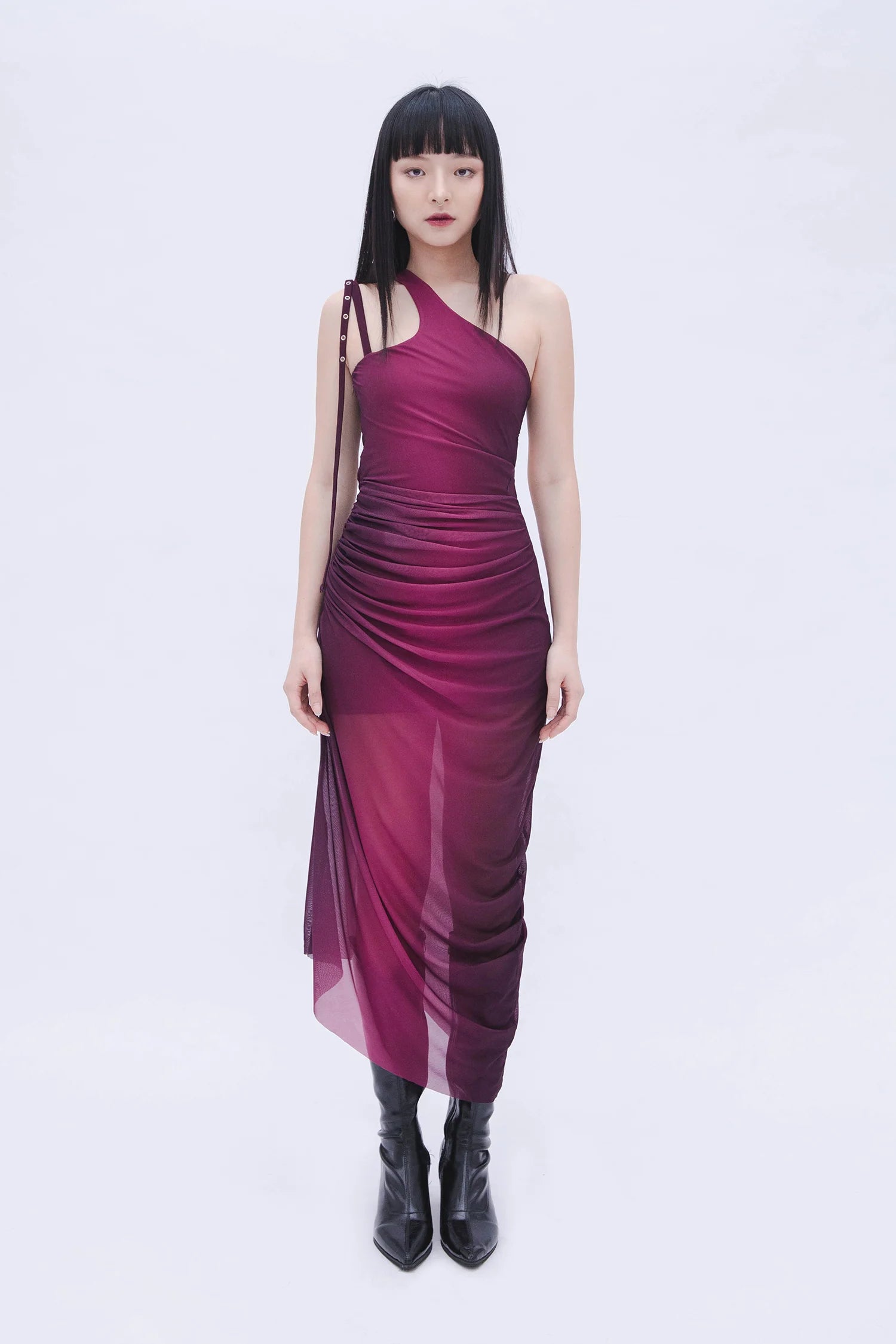 Ombre Dress (Wine)