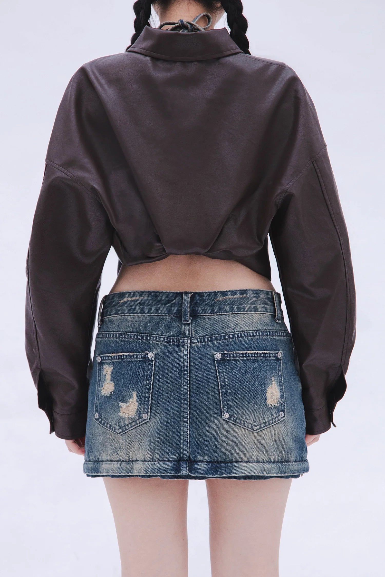 Denim Detachable Skirt (Blue)