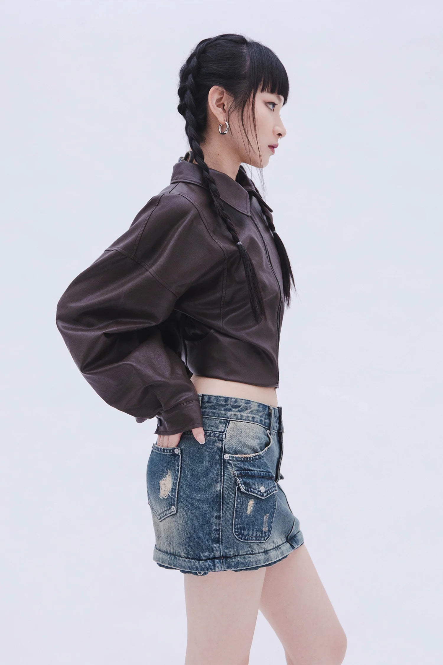 Denim Detachable Skirt (Blue)