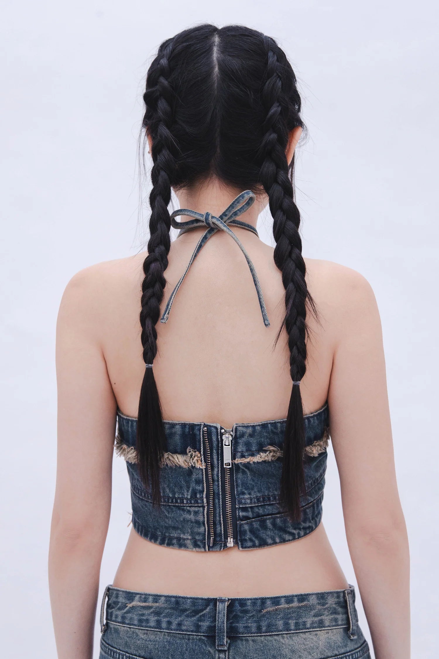 Denim Halter Top (Blue)