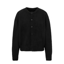Legacy Round Crop  Cardigan (Black)