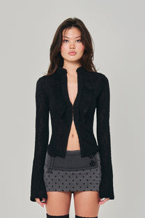 VIOLA LACE TOP BLACK