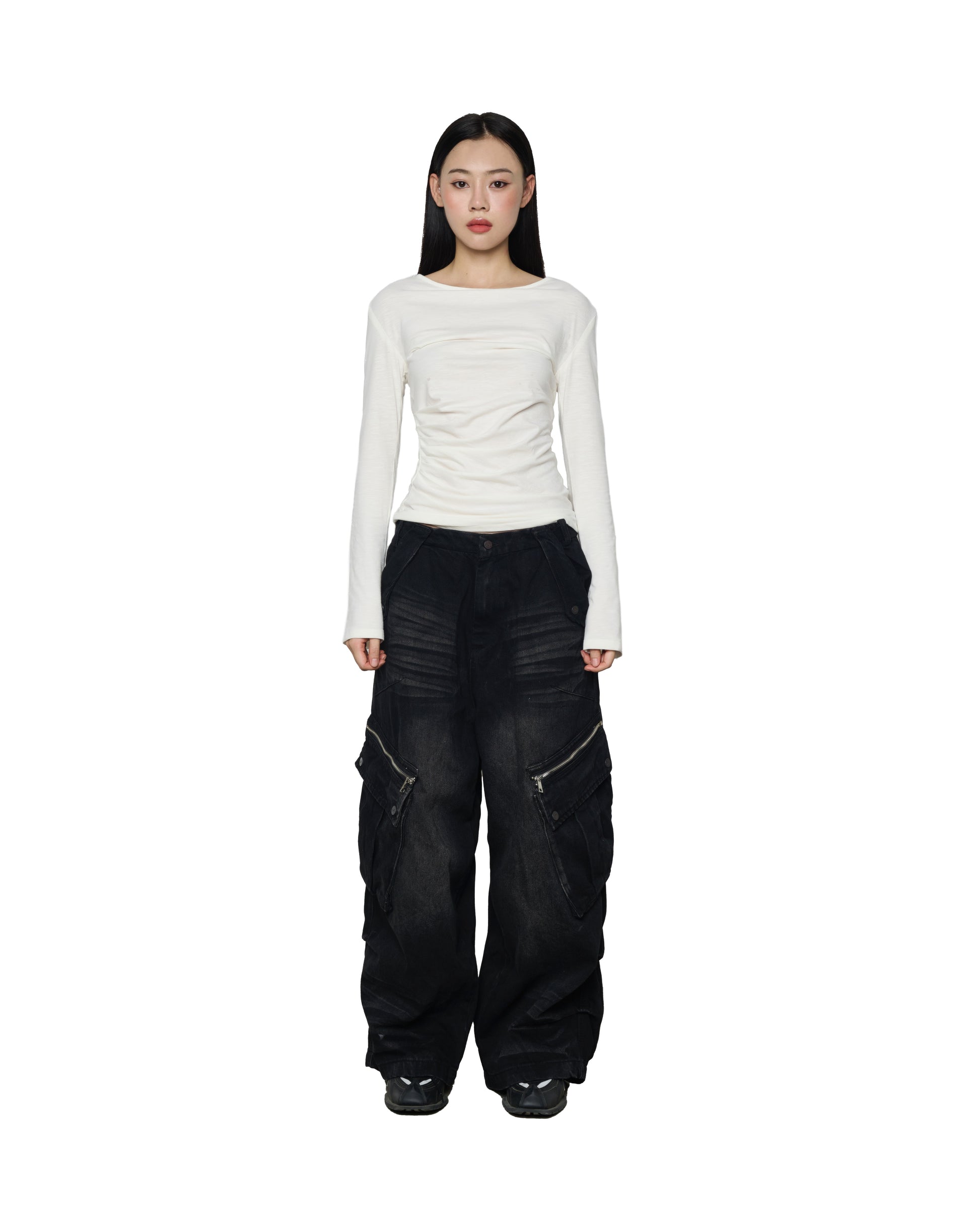 Balloon Pants V2 - Washed Black