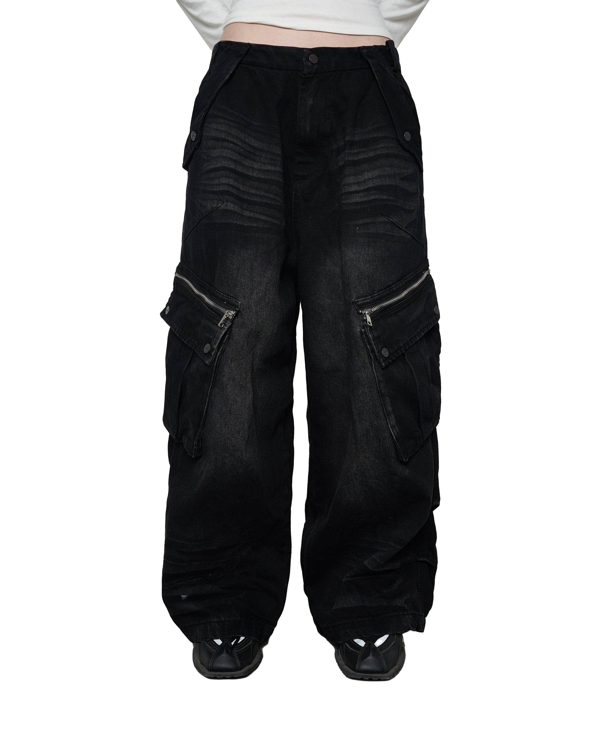 Balloon Pants V2 - Washed Black