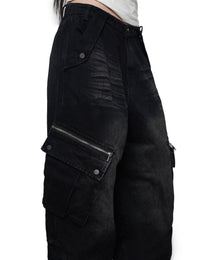 Balloon Pants V2 - Washed Black