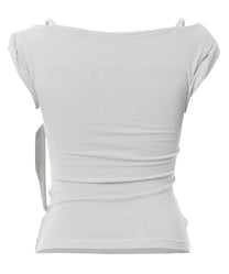 Layered Bustier T-Shirt (Cloud White)
