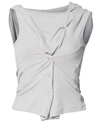 Asymmetric Snap Hoodie