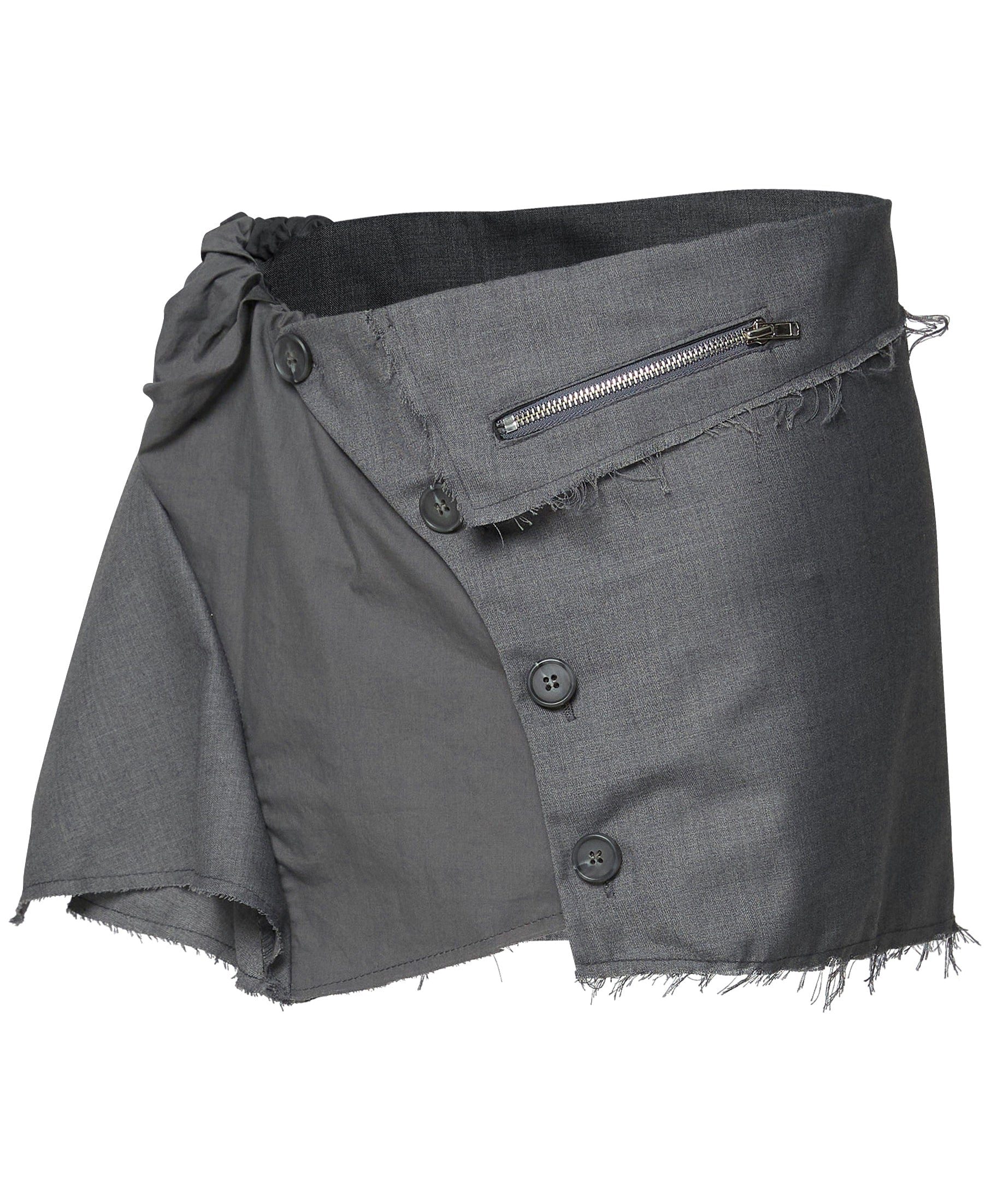 Asymmetrical Layered Mini Skirt